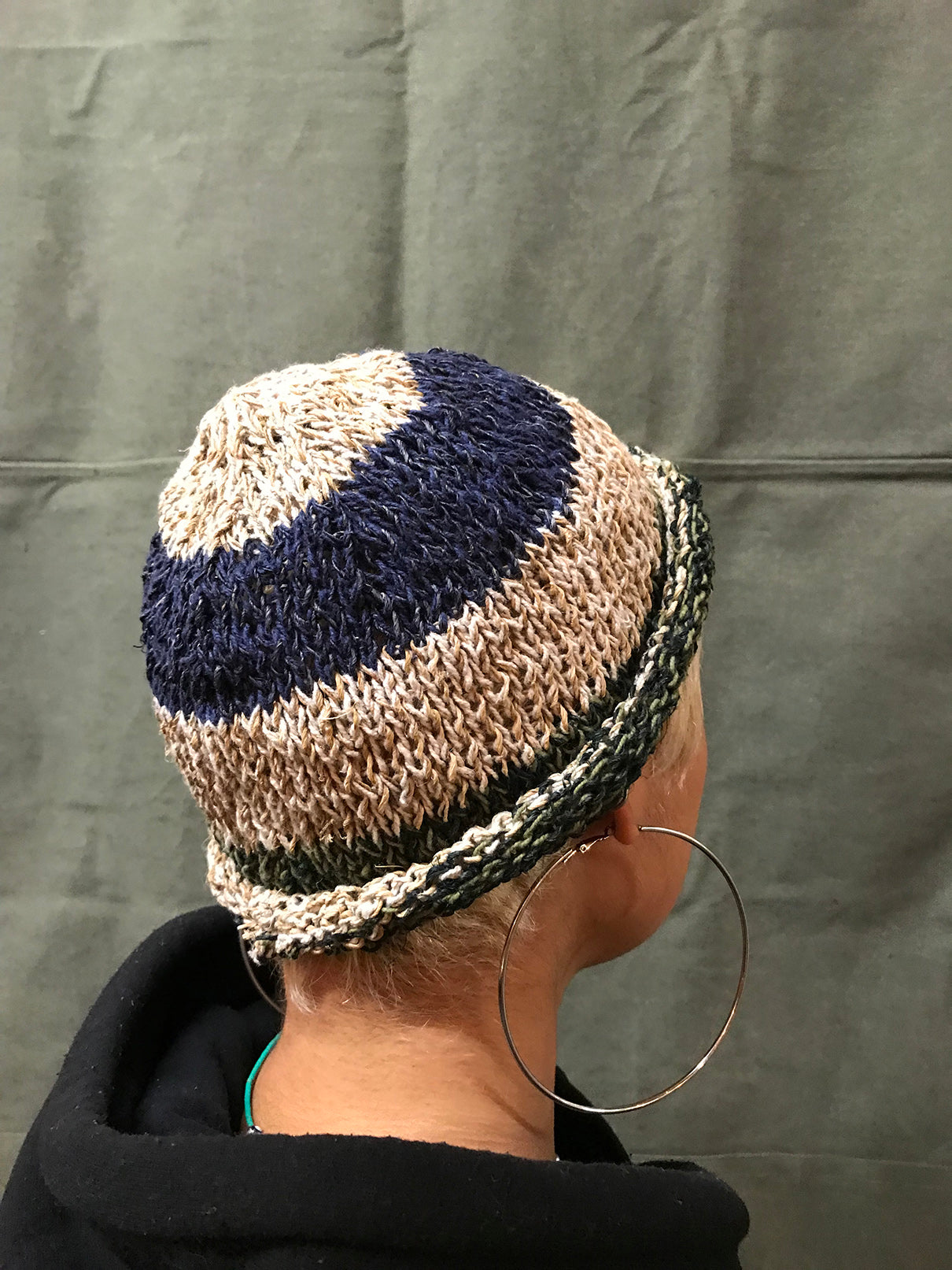 Hemp short brim beanie