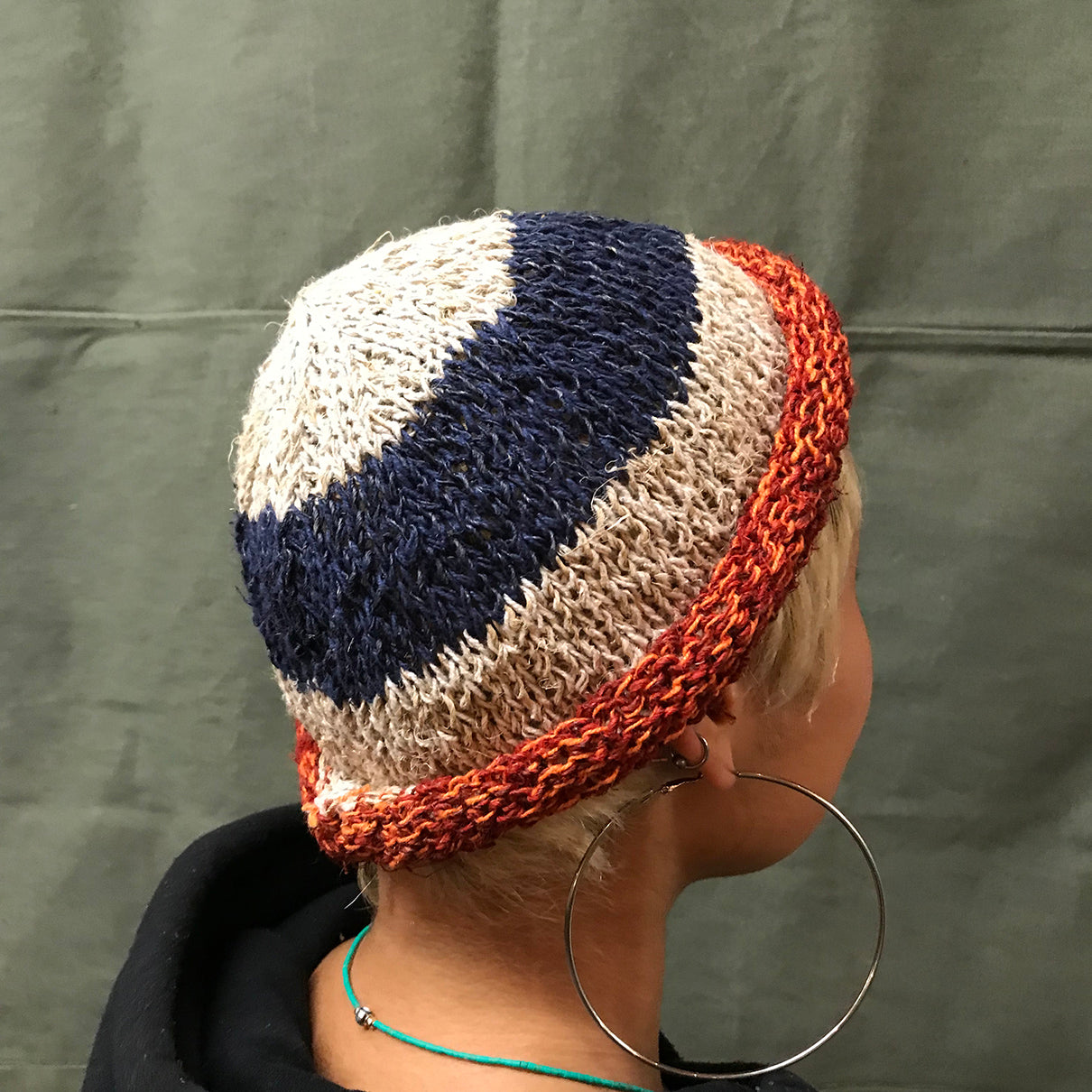 Hemp short brim beanie