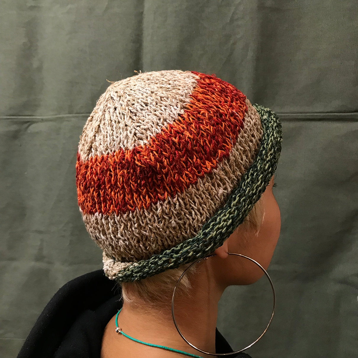 Hemp short brim beanie