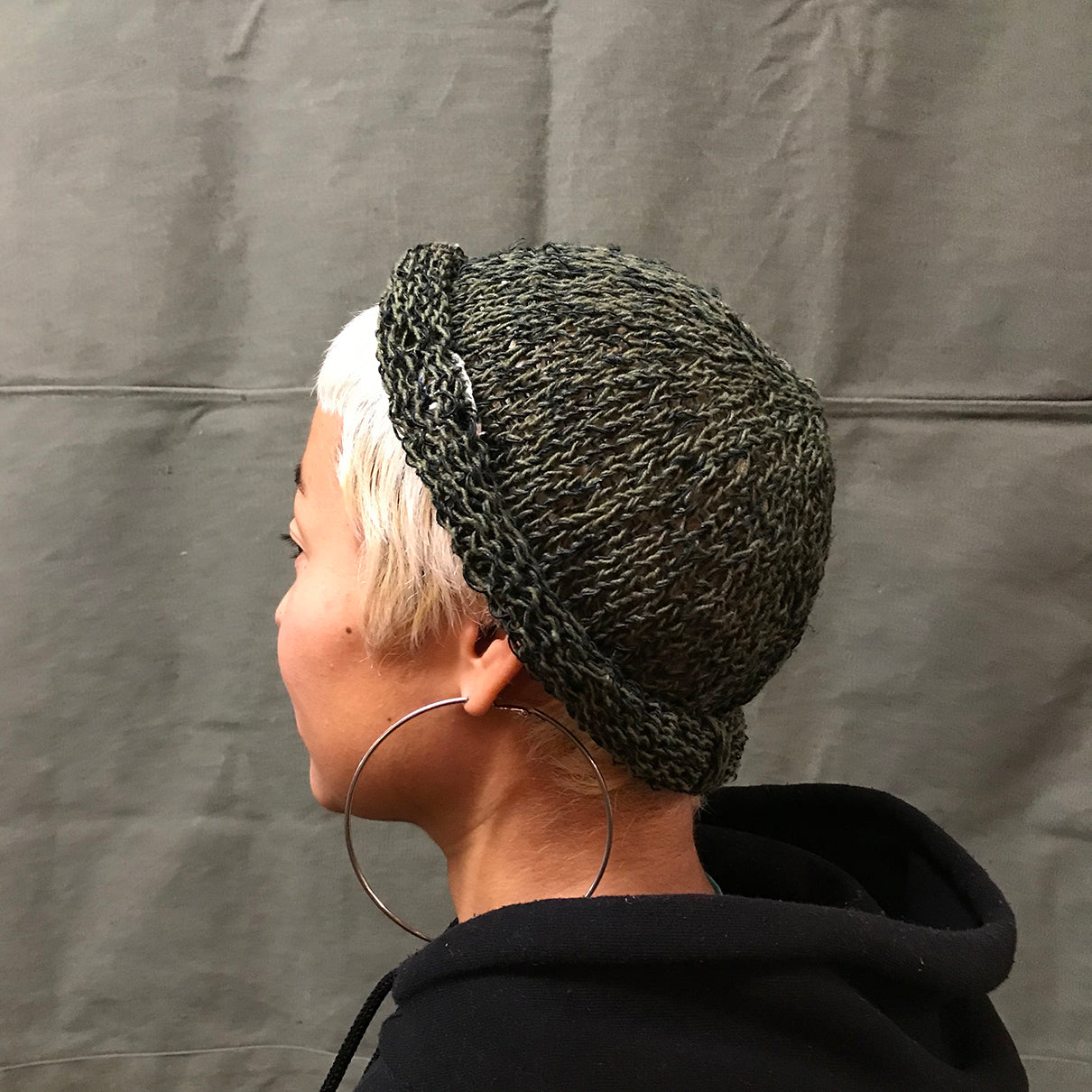 Hemp short brim beanie