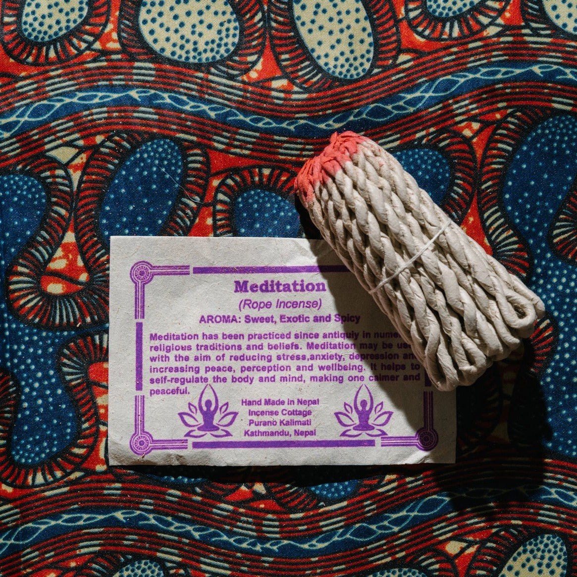 Nepali MEDITATION rope paper incense